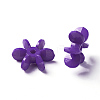 Dark Orchid Acrylic Paddle Beads X-SACR-S624-7-2