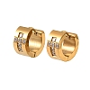 304 Stainless Steel Cubic Zirconia Hoop Earrings for Women SA-CBAF36C-02C-G-2