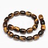 Natural Tiger Eye Barrel Beads Strands G-F240-01B-3