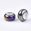 Electroplate Porcelain Beads PORC-T003-01-01-2