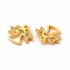 Eco-Friendly Rack Plating Brass Micro Pave Clear Cubic Zirconia Connector Charms KK-F851-09G-2