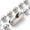 304 Stainless Steel Ball Chain Necklace & Bracelet Set STAS-D181-02P-01B-4