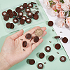 40Pcs Wooden Stud Earring Findings FIND-SC0008-96B-3