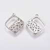 Brass Micro Pave Cubic Zirconia Charms LS-KK-A144-039P-2