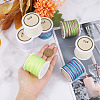 Gorgecraft 10 Rolls 5 Colors Gradient Color Nylon Chinese Knotting Cord NWIR-GF0001-04-3