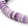 Polymer Clay Heishi Beads Stretch Bracelets BJEW-JB05811-02-2
