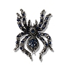 Halloween Spider Alloy Rhinestones Brooches for Party Wear X1-JEWB-S022-08B-1