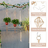 2Pcs Handmade Macrame Polyester Plant Hanger AJEW-HS0001-48-5