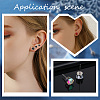90Pcs 3 Size 304 Stainless Steel Post Stud Earring Settings STAS-SC0004-85-5