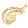 Brass Micro Pave Cubic Zirconia Pendants KK-S049-20G-01-2