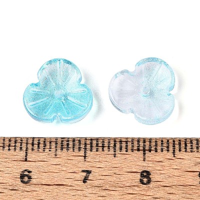 Baking Paint Transparent Glass Bead Caps DGLA-N014-09A-04-1