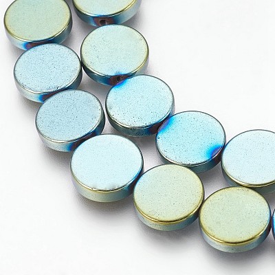 Electroplated Non-magnetic Synthetic Hematite Beads Strands G-P392-S02-1