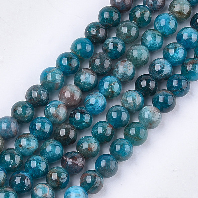 Natural Apatite Beads Strands G-S333-8mm-031-1