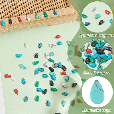 70Pcs 7 Styles Gemstone Cabochons G-GO0001-69-1