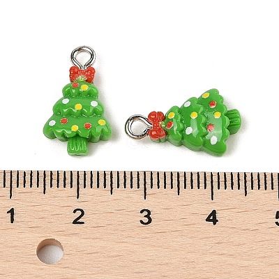 Christmas Theme Opaque Resin Pendants RESI-S08-02M-1