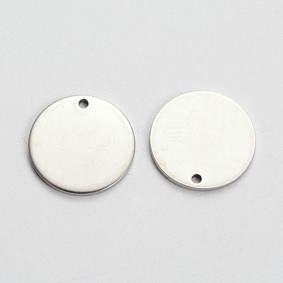 Tarnish Resistant Flat Round 201 Stainless Steel Stamping Blank Tag Pendants LS-STAS-L166-04-1