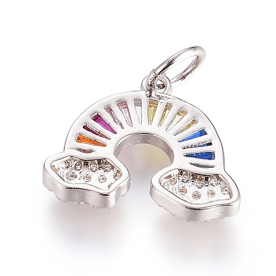 Brass Micro Pave Cubic Zirconia Pendants LS-ZIRC-G166-26P-1