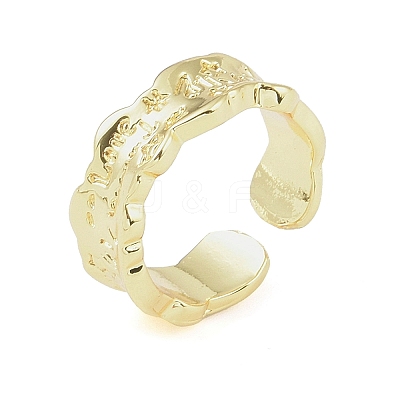 304 Stainless Steel Open Cuff Rings for Women LS-RJEW-H229-02G-07-1
