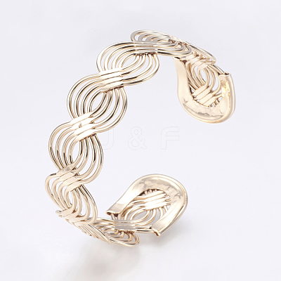 Iron Cuff Bangles BJEW-LT-384-1-KC-1