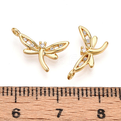 Brass Micro Pave Cubic Zirconia Charms KK-N261-74G-1