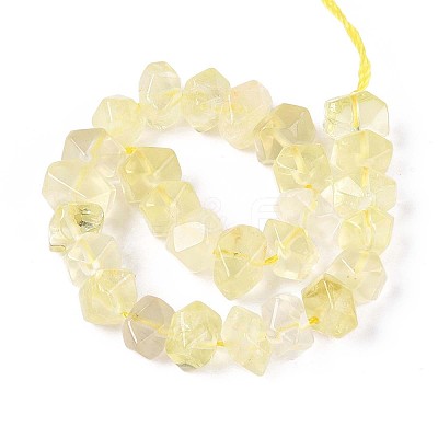 Natural Lemon Quartz(Heated) Beads Strands G-N327-05-25-1