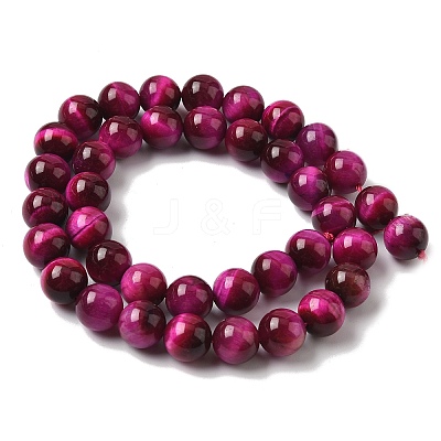 Natural Rose Tiger Eye Beads Strands G-G099-10mm-3-1