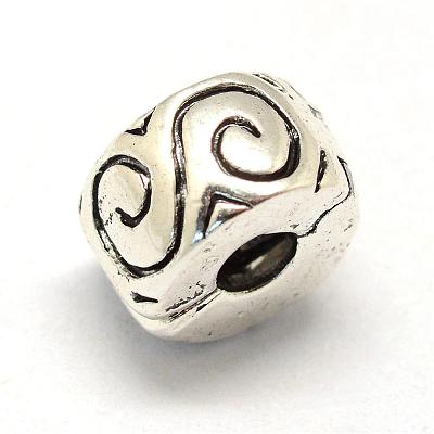 Alloy European Style Clasps PDLC-R001-16AS-1