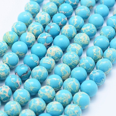 Synthetic Imperial Jasper Beads Strands G-F531-6mm-H04-1