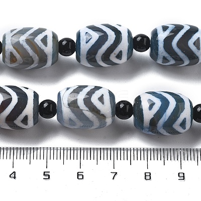 Tibetan Style dZi Beads Strands G-NH0037-C01-02-1