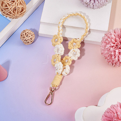 Hand-woven Flower Pendant Decorations KEYC-TAC0009-02KCG-02-1