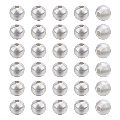 30Pcs 925 Sterling Silver Beads STER-AR0001-18B-1