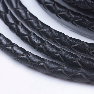 Round Braided Leather Cord WL-G002-01A-1