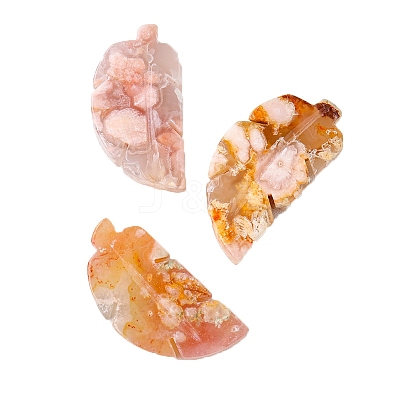 Natural Cherry Blossom Agate Display Decorations G-PW0004-28-1