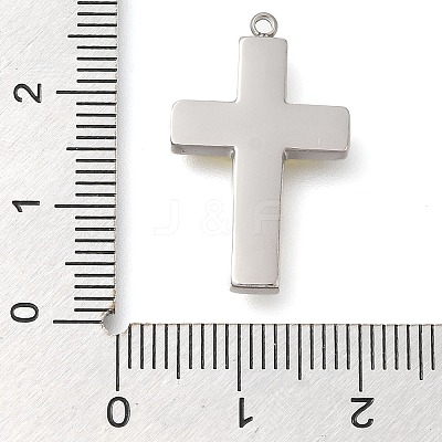 304 Stainless Steel Rhinestone Charms STAS-P369-14P-04-1