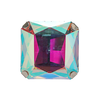 Adjustable Alloy with Glass Statement Cuff Rings for Women UV5898-4-1