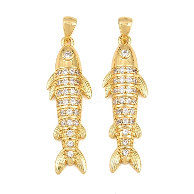 Brass Micro Pave Cubic Zirconia Pendants CU-CBAB3AD-10G-1