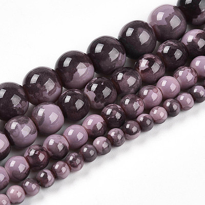 Baking Paint Glass Beads Strands DGLA-N003-4mm-C09-1