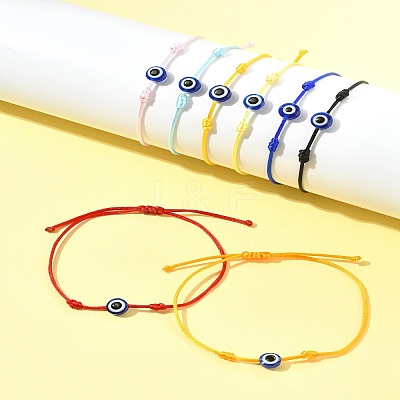 8Pcs Nylon Thread Bracelets BJEW-FS00019-1