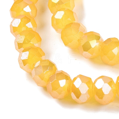 Baking Electroplate Glass Beads Strands DGLA-A039-J6MM-B13-1