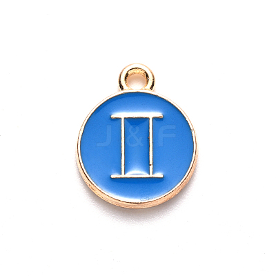 Alloy Enamel Pendants ENAM-S124-01B-02I-1