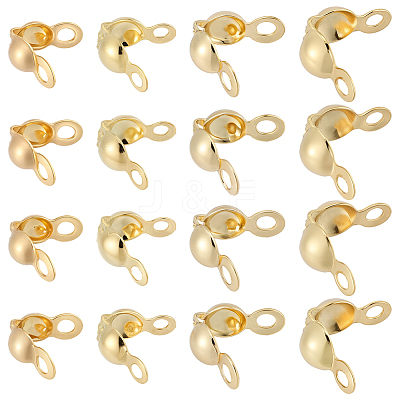 240Pcs 4 Styles Brass Bead Tips KK-SC0007-37-1