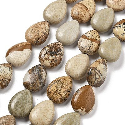 Natural Picture Jasper Beads Strands G-P528-L24-01-1