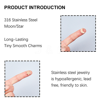 316 Surgical Stainless Steel Micro Pave Cubic Zirconia Links Connectors STAS-UN0010-05-1