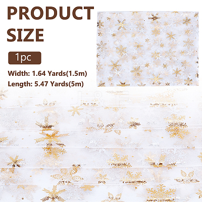 Snowflake Pattern Nylon Fabric DIY-WH0591-175B-1