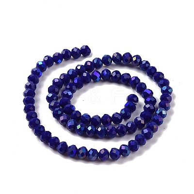 Electroplate Opaque Solid Color Glass Beads Strands EGLA-A034-P2mm-L12-1