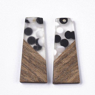 Resin & Walnut Wood Pendants RESI-S358-83-A01-1