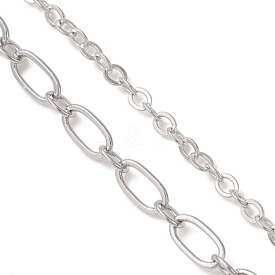 Brass Mixed Chain Slider Necklace Making AJEW-JB01563-02-1