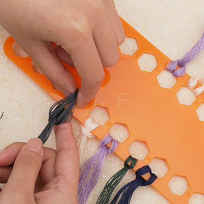 16Pcs 8 Colors Plastic Embroidery Thread Plate DIY-GL0004-64-1