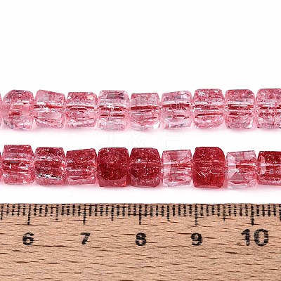 Crackle Transparent Glass Beads Strands X1-GLAA-N062-6mm-09-1