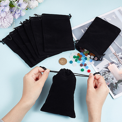 20Pcs Rectangle Velvet Drawstring Pouches TP-BBC0001-03A-02-1